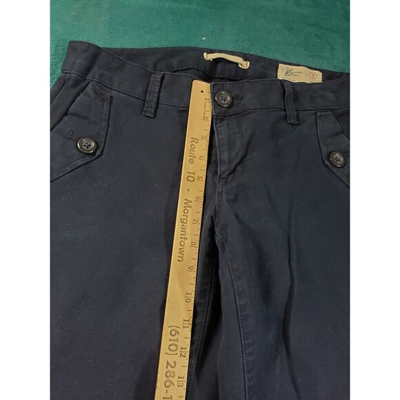 Gap Pants Sz 8 Womens Blue Stretch Chino Khaki Mid Rise Ladies Flared Wide Leg - Picture 7 of 12
